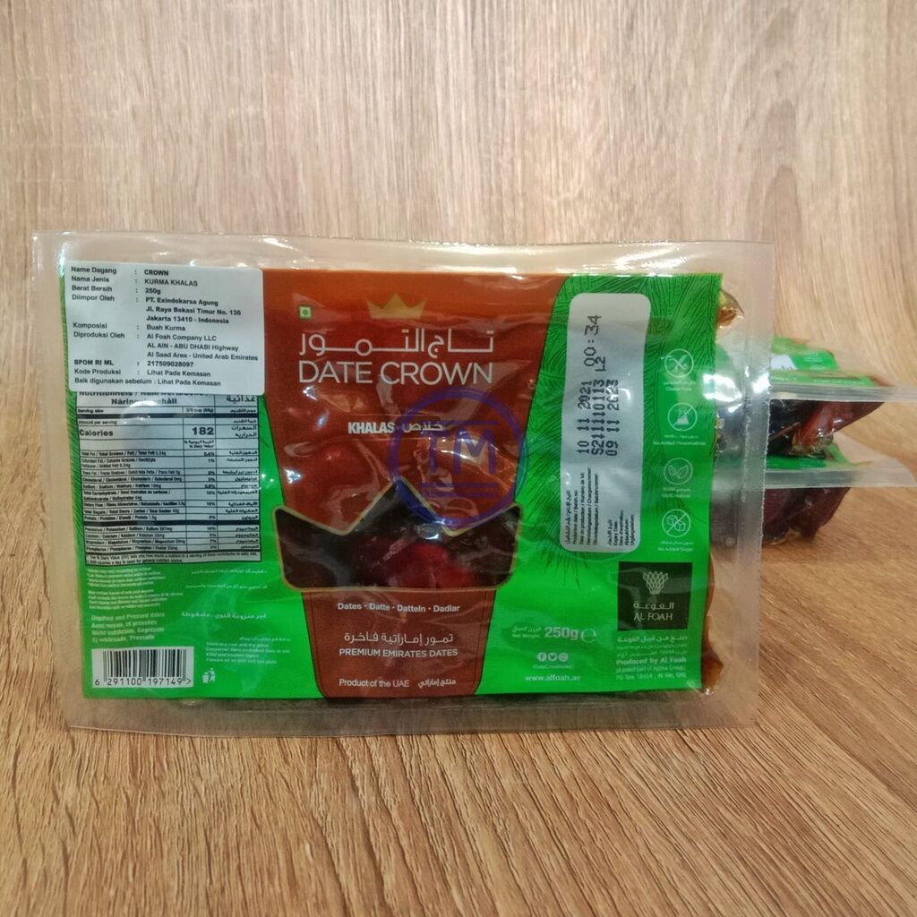 

Date crown kurma khalas 250gr premium emirates 250 gram
