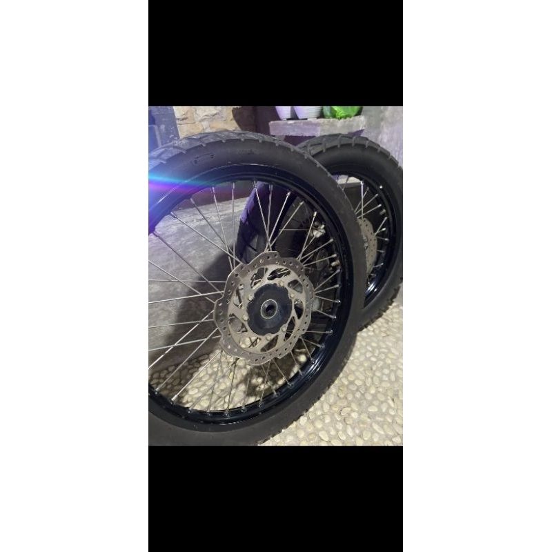Velg/wheelset copotan CRF 150L komplit piringan gear