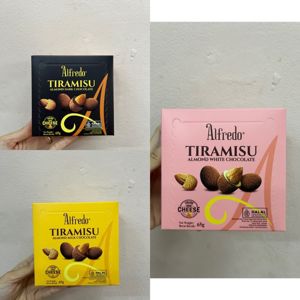 

[KOTAK] ALFREDO TIRAMISU ALMOND MILK CHOCOLATE / ALMOND DARK CHOCOLATE / WHITE CHOCOLATE WITH CREAM CHEESE