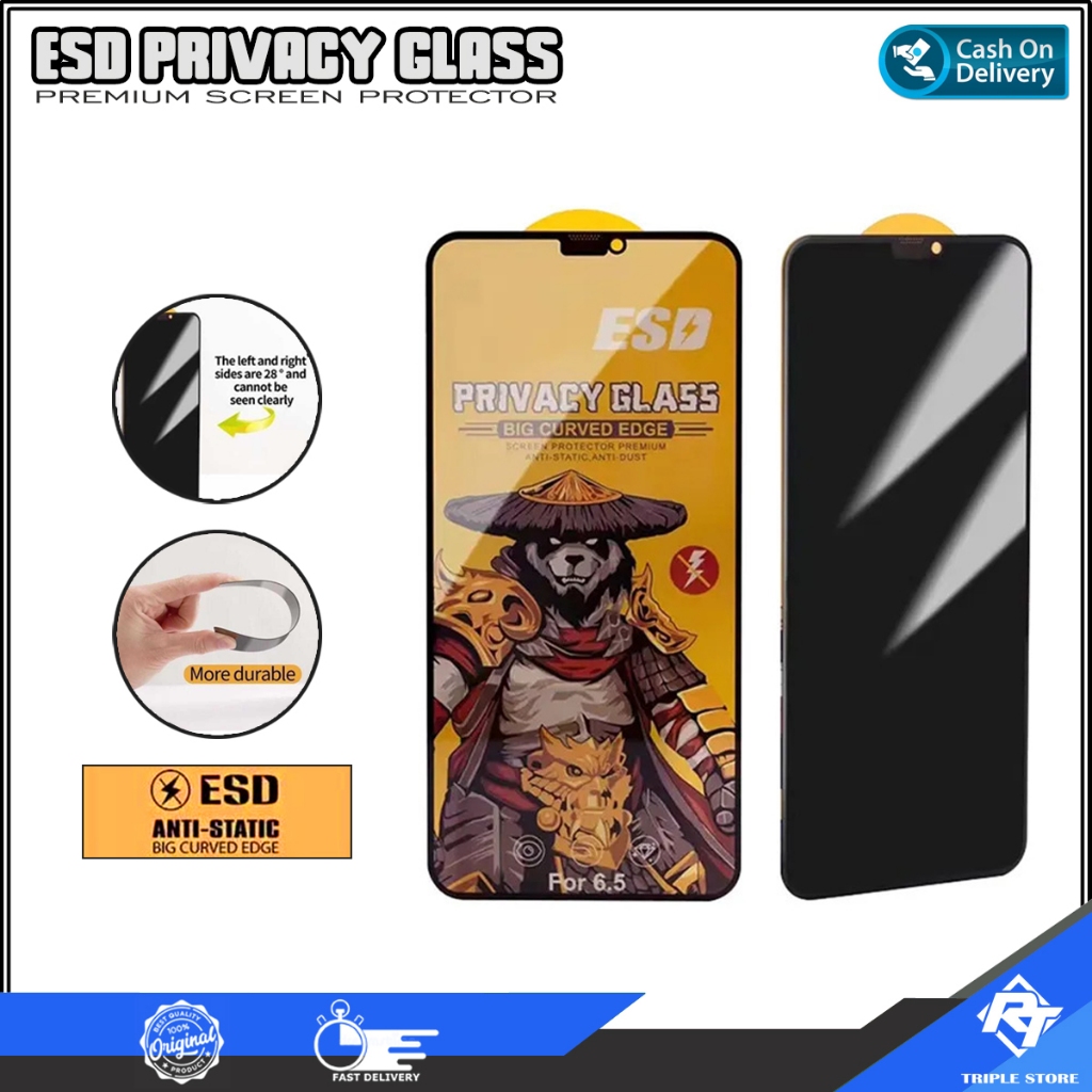 Tempered Glass ESD Privacy Anti Spy Premium Xiaomi Redmi A5 4G Redmi A3 2024 A2 2023 A1 Xiaomi 13T P