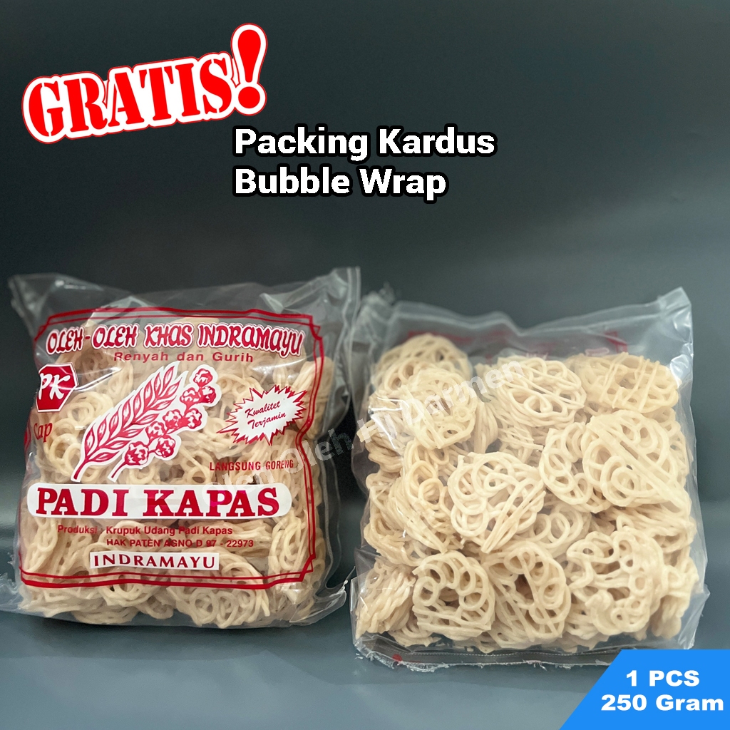 

Kerupuk Mie Putih Cap Padi Kapas 250gr Khas Indramayu