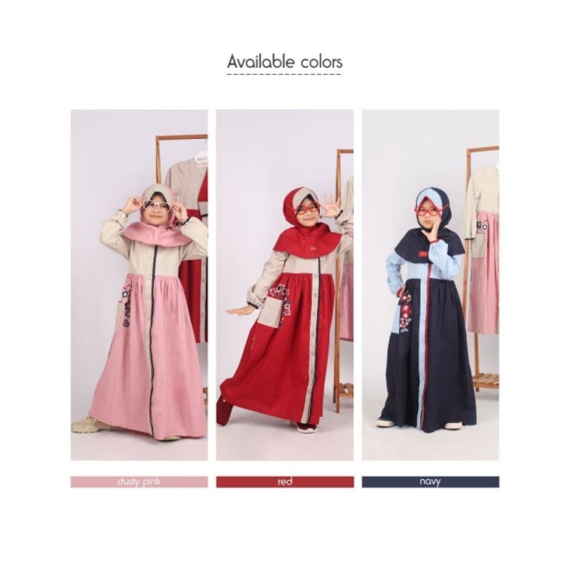 Gamis Muslim anak perempuan by Rumah Dannis size 1-10
