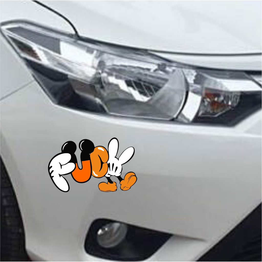 cutting sticker mobil mickey mouse stiker mickey mouse variasi