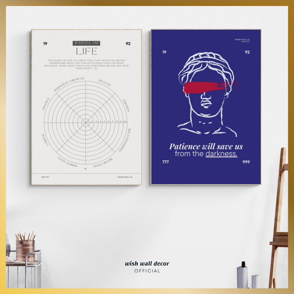 Pajangan Dinding Kayu 20x29 cm untuk Kamar Cowok - Dekorasi Dinding Kamar Aesthetic - Wall Decor Aes