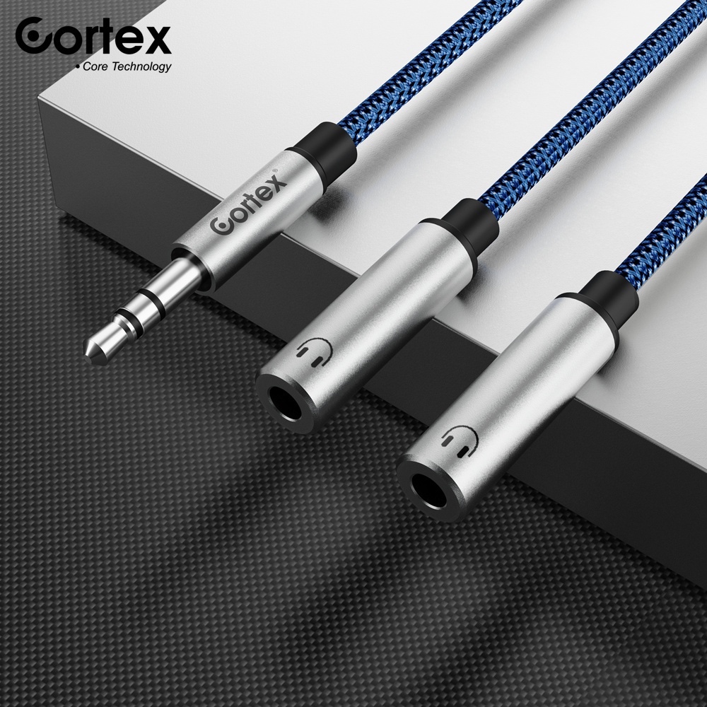 Cortex Power - MH228 Jack 3.5mm 1 male to dual 2 female Kabel Dual Headset 2in1 / Dual Audio Splitte