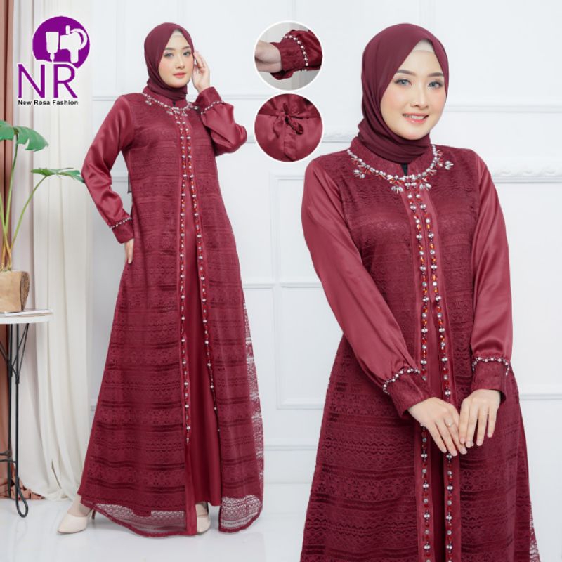 Gamis NR mode intan, gamis pesta gamis harian gamis wisuda gamis pengajian gamis seragaman gamis keb