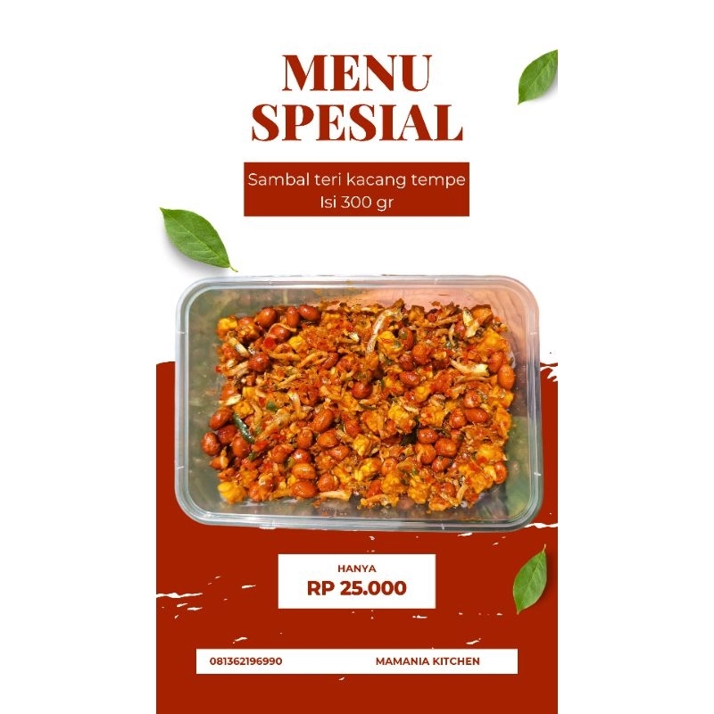 

Sambal teri kacang 300gr porsi 3-4 makan HALAL TOYYIBAN [Pengiriman instan]