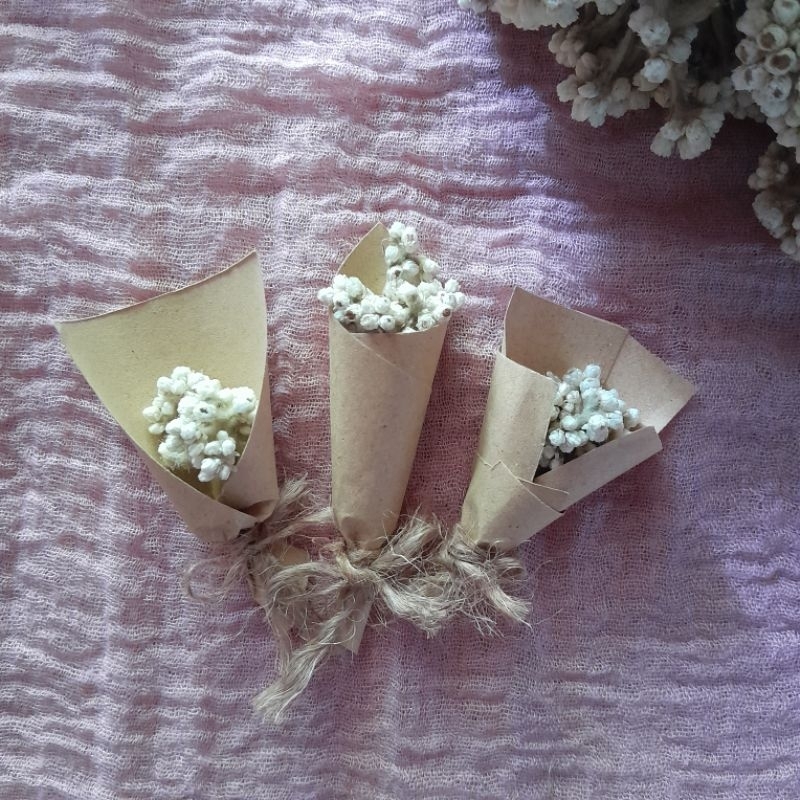 Buket Mini Kertas Samson Bunga Edelweiss