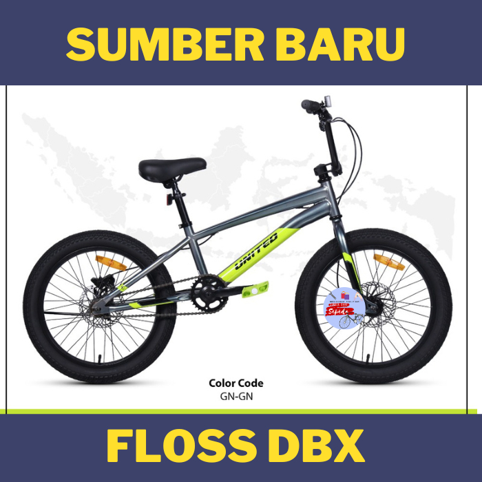 Sepeda Bmx United Floss DBX 20 Inch Rem Hidrolik New