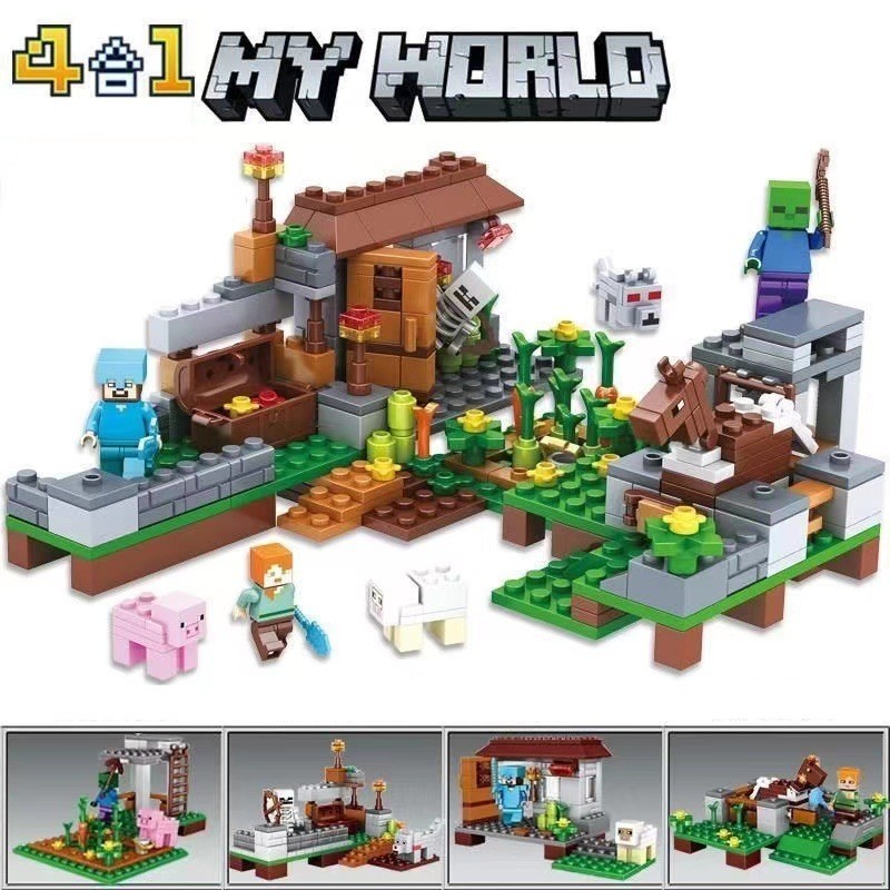 NEW CODEdukasi Mainan Block My World Minicraft Mainan Block My world Mainan Balok Bangunsusun Model