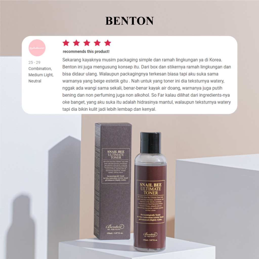 Benton Snail Bee Ultimate Toner 150ml
