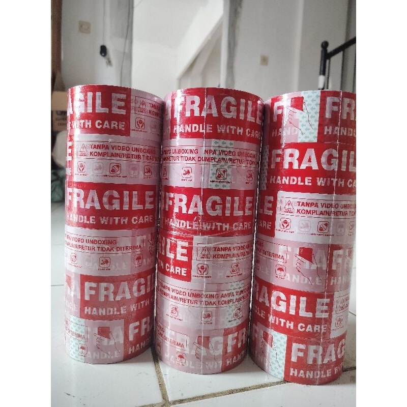 

LAKBAN FRAGILE VIDEO UNBOXING (6PCS) 45X100 YARD FRAGILE MERAH PUTIH 100 YARD & 72 YARD