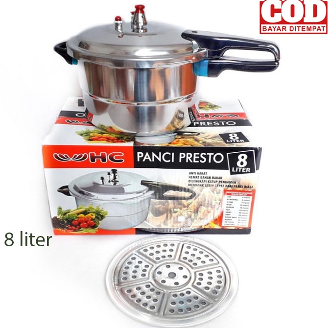 panci presto 8 Liter HC  Panci Presto 8ltrSteamer HC  Panci Presto 8 Liter 4 liter panci bagus berku