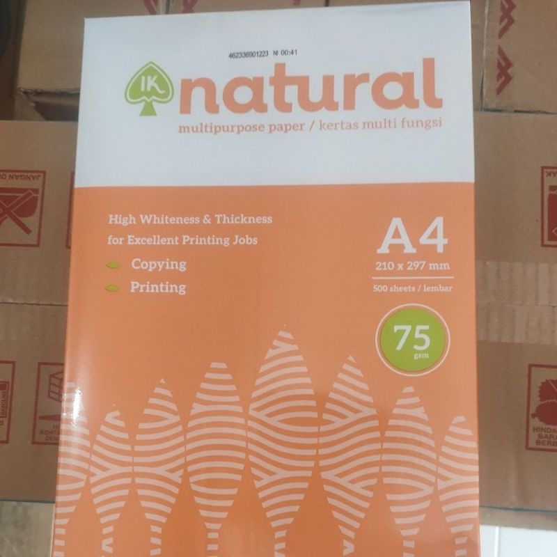 

kertas HVS A4 Natural 75 gsm 1 rim