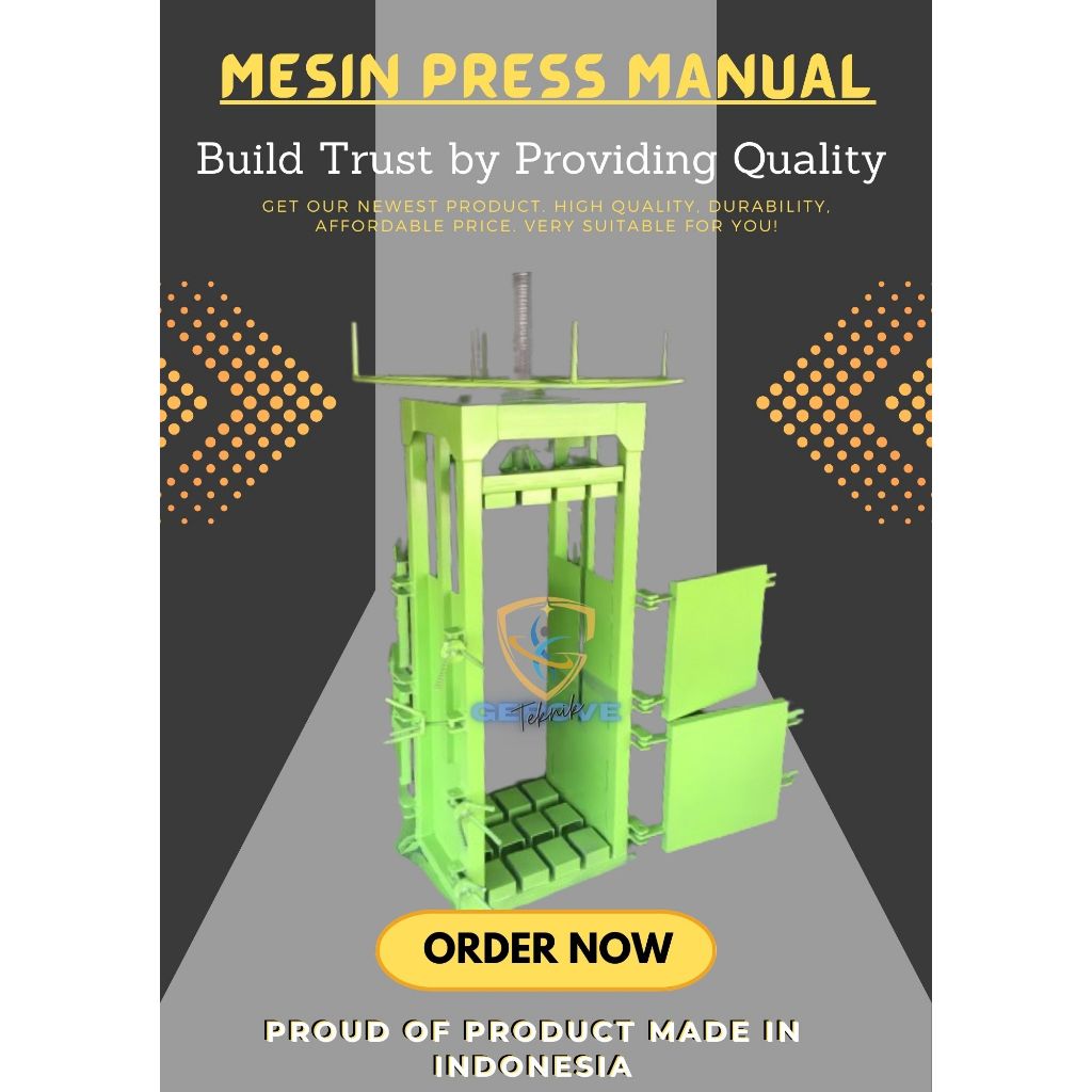 Mesin Pres Kardus Manual / Mesin Press Kaleng / Mesin Press Plastik