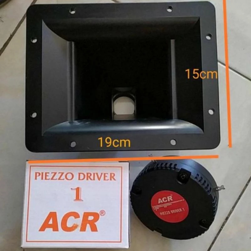 Paket Driver tweeter Acr Piezo 300w dan Horn Corong 15x19cm ORI