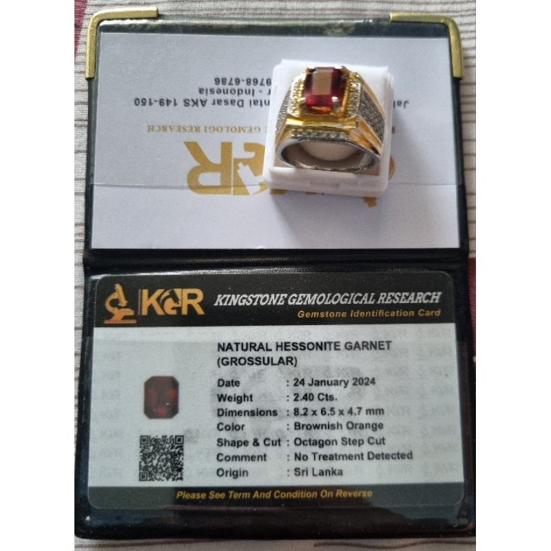Natural Hessonite Garnet