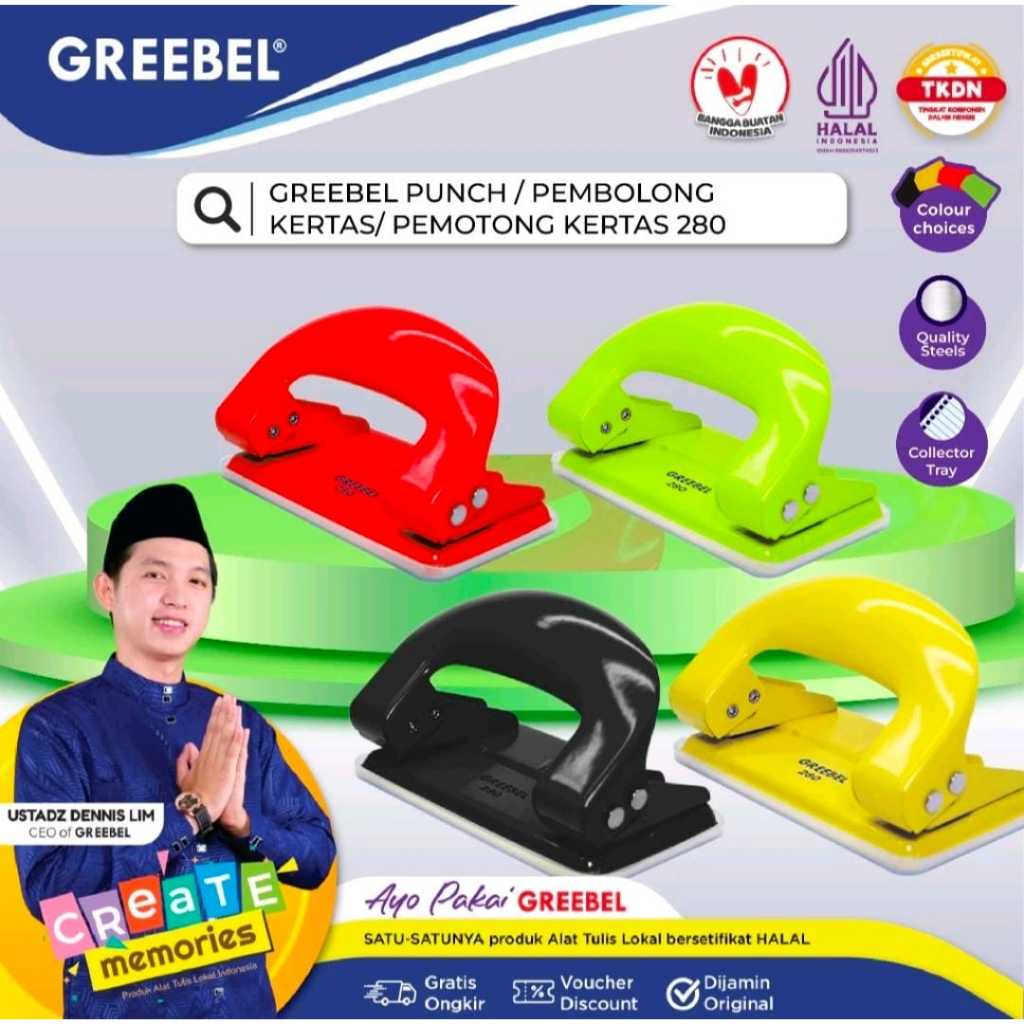 

Pembolong Kertas Greebel / Punch Greebel 280 Kapasitas 1000 Tekanan