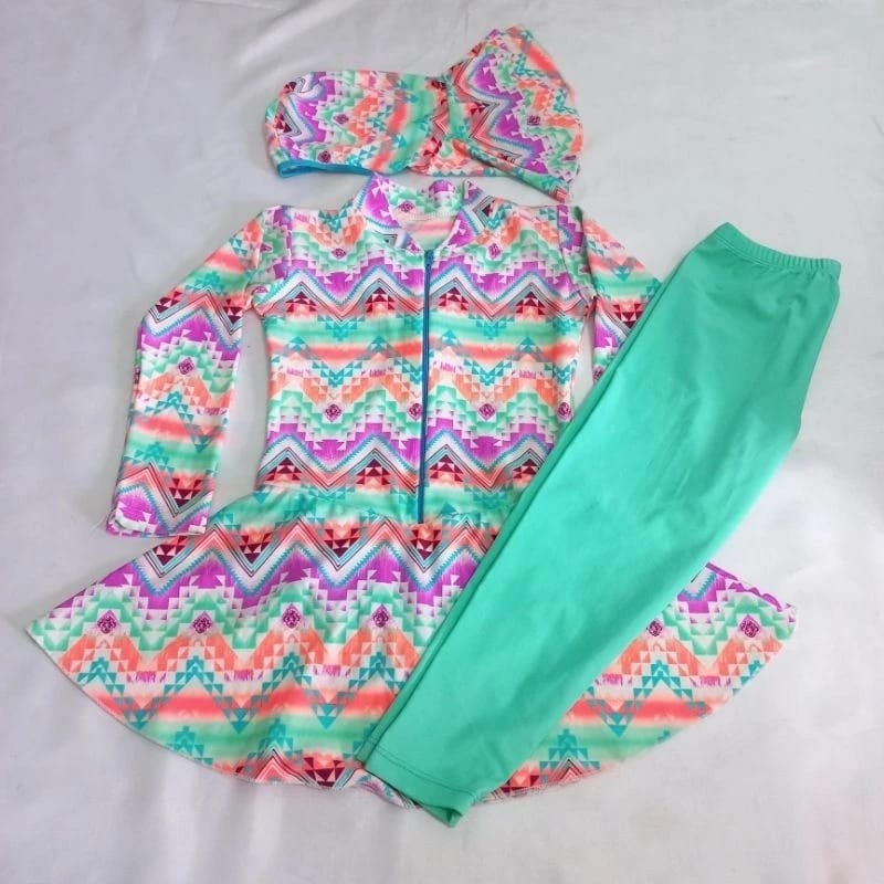 Baju Renang Muslim Anak Motif