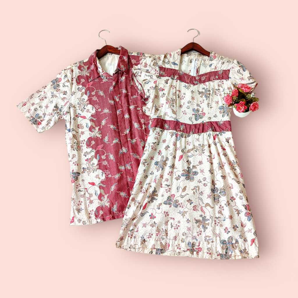 Pakaian Baju Kemeja Dress Setelan Batik Couple Pria Wanita Preloved