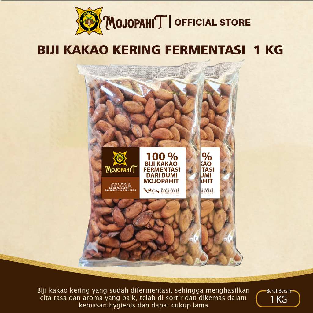 

Cokelat Mojopahit | Biji Kakao Fermentasi 1 kg