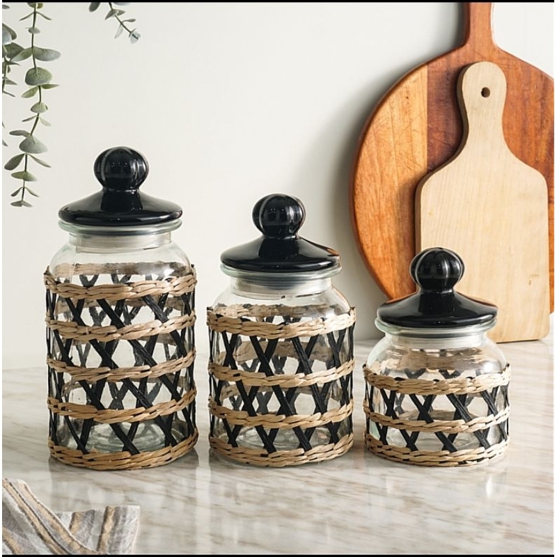 Toples Kaca Lebaran Tople Kue Kedap Udara Toples Unik