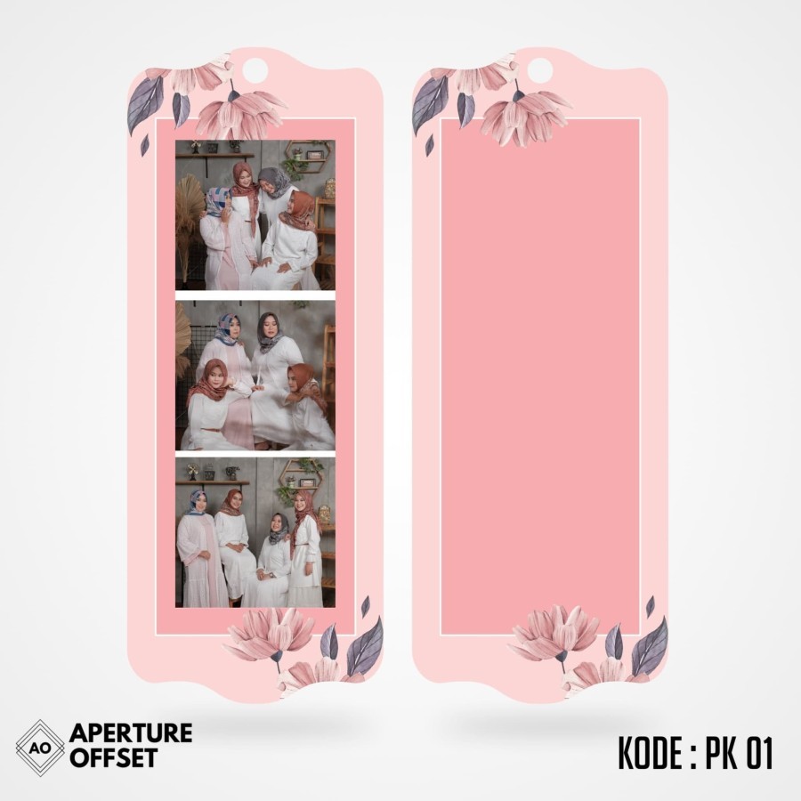 Frame Photobooth Strip 2R kertas photo aksesoris bingkai 1 lembar PK01