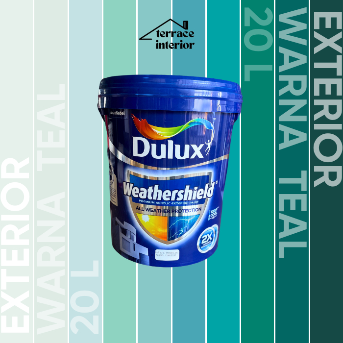 Cat Tembok Dulux Weathershield Exterior 20 L Teal Semi Gloss