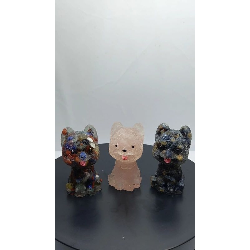 Resin Art  Kristal Anjing Shiba / Pajangan Anjing Shiba Resin Kristal