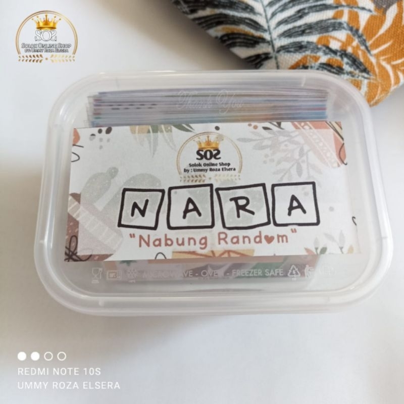 

NARA + FREE BOX | Nabung Random Amplop Mini Laminating Nominal Uang