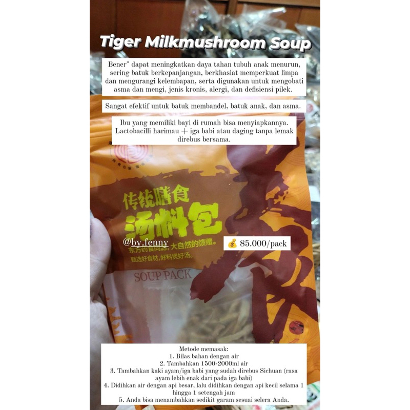 

TIGER MILKMUSHROOM SOUP - Soup herbal ChengWoh - Original 100%