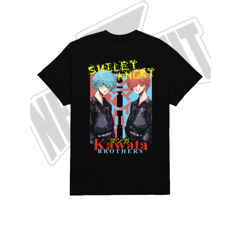 Kaos Baju T shirt Distro Anime Pria Wanita SMILEY ANGRY MANJI GANG TOKYO REVENGERS Jepang Manga