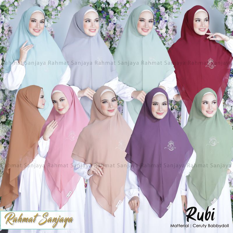 TERBARUKHIMAR 2 LAYAR JUMBO MODEL MUTIARA SAWAROSKY RAHMAT SANJAYA KHIMAR 2 LAYAR JUMBO BAHAN CERUTI