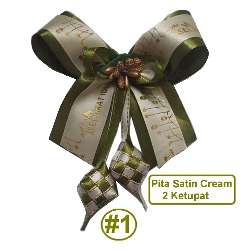 

Pita Lebaran Idul FItri untuk Hiasan Hampers Kado Parcel - Satin Ribbon for Eid Mubarak