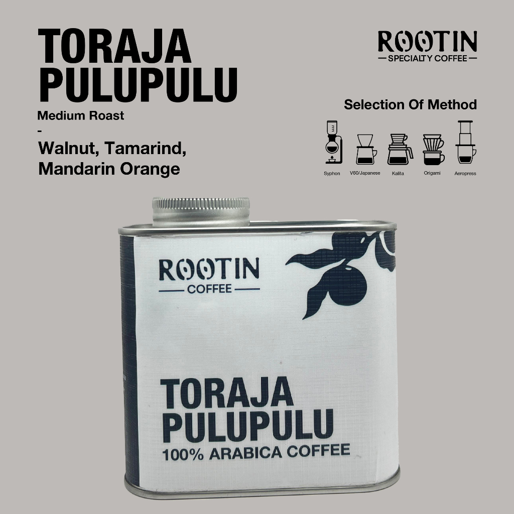 

KOPI TORAJA PULU-PULU 100% BIJI KOPI ARABIKA PREMIUM ROASTED BEANS - 250 GRAM