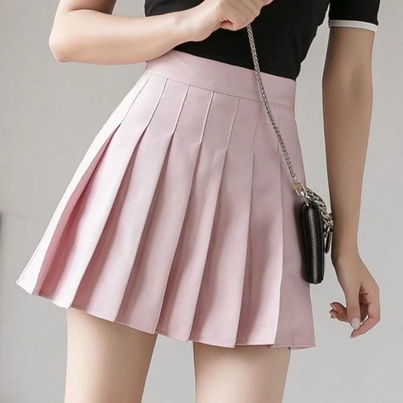 ROK PINK - ROK MINI PINK - ROK KOREA PINK - ROK TENNIS PINK - MINI SKIRT KOREA - ROK SANTAI - ROK MU