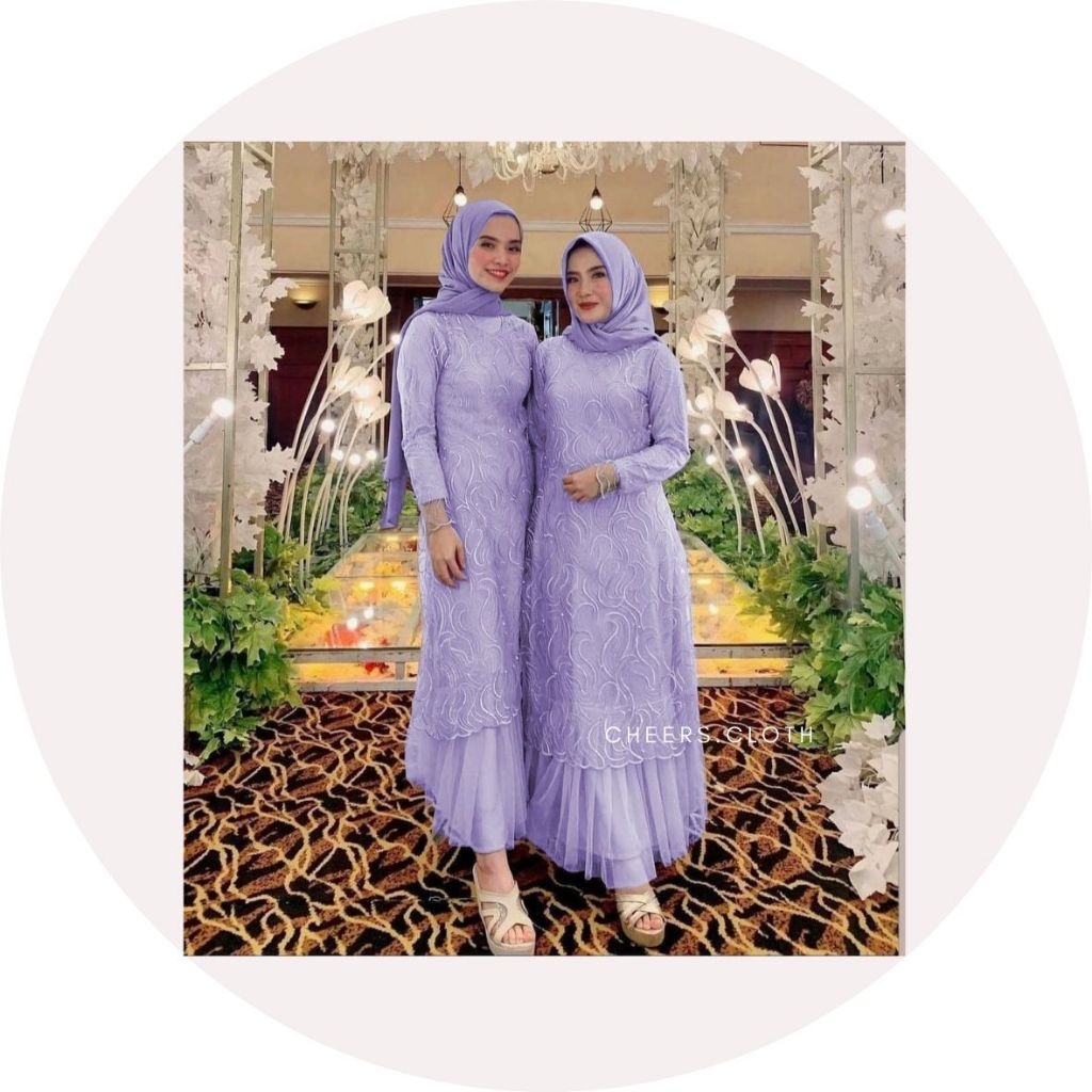Gamis Maxi Geraldine Maxi Brukat Geraldine Dress Pesta Kondangan Gamis Lebaran
