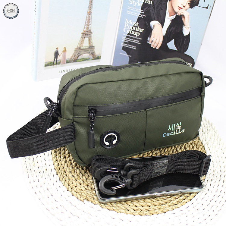 SHOPEE MALL Luna Aura Waistbag Pria  Wanita Waterproof DR 2 By Cecilla Tas Selempang Cowok Cewek Kek