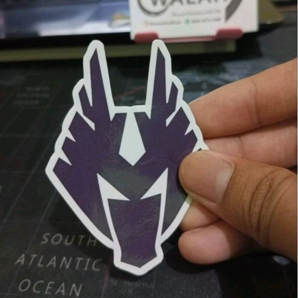 

[Owalah 05] Sticker Logo Kamen Rider Ryuki | Hitam Polos