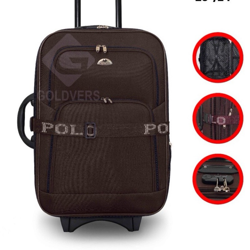 Koper Kain Polo Vila Ukuran 20 Dan 24  INCHI ORIGINAL MURAH / Koper POLO  Vila kain kanvas polos 3 R