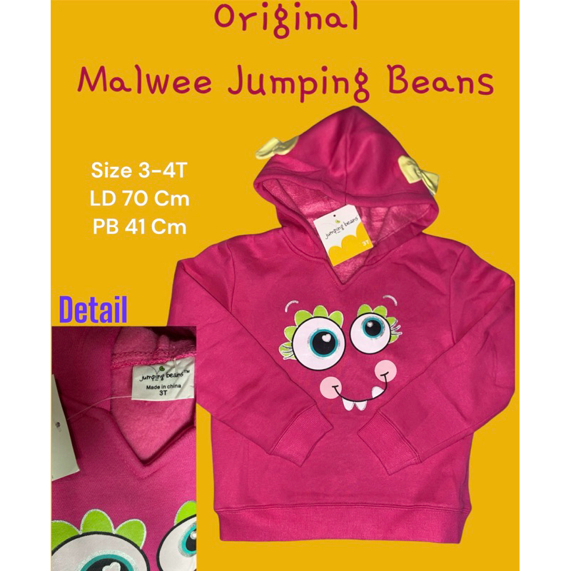 Jaket hoodie vneck jaket anak jumping beans size 3 tahun