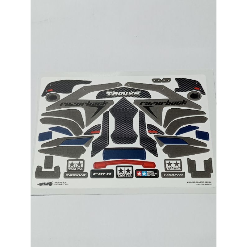 DECAL MINI 4WD RAZORBACK/ STICKER TAMIYA RAZORBACK FM-A CHASIS