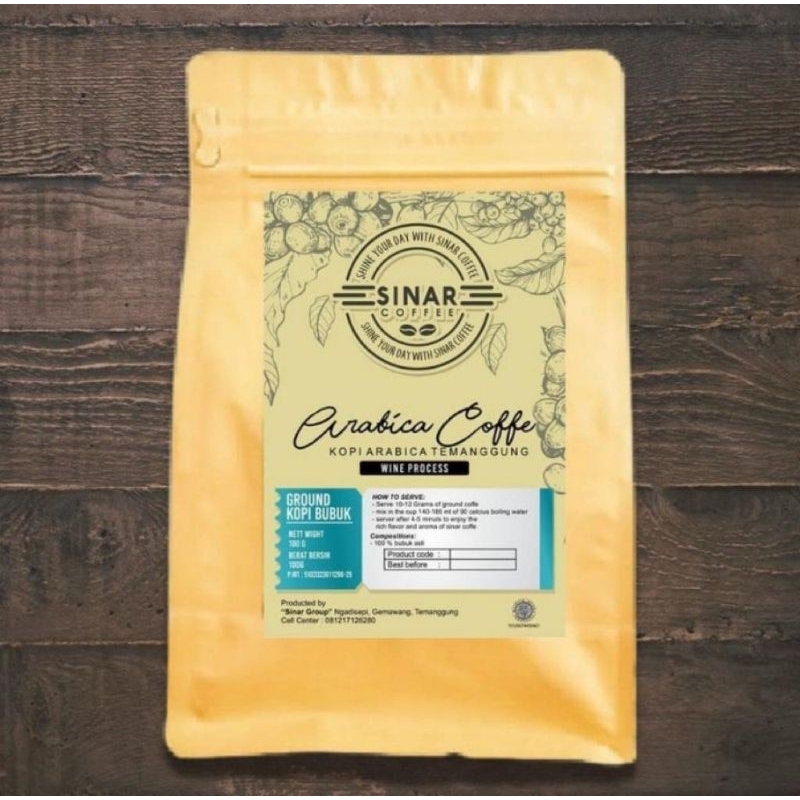 

Kopi Bubuk/Roasted Beans 500gram Arabika Wine Temanggung