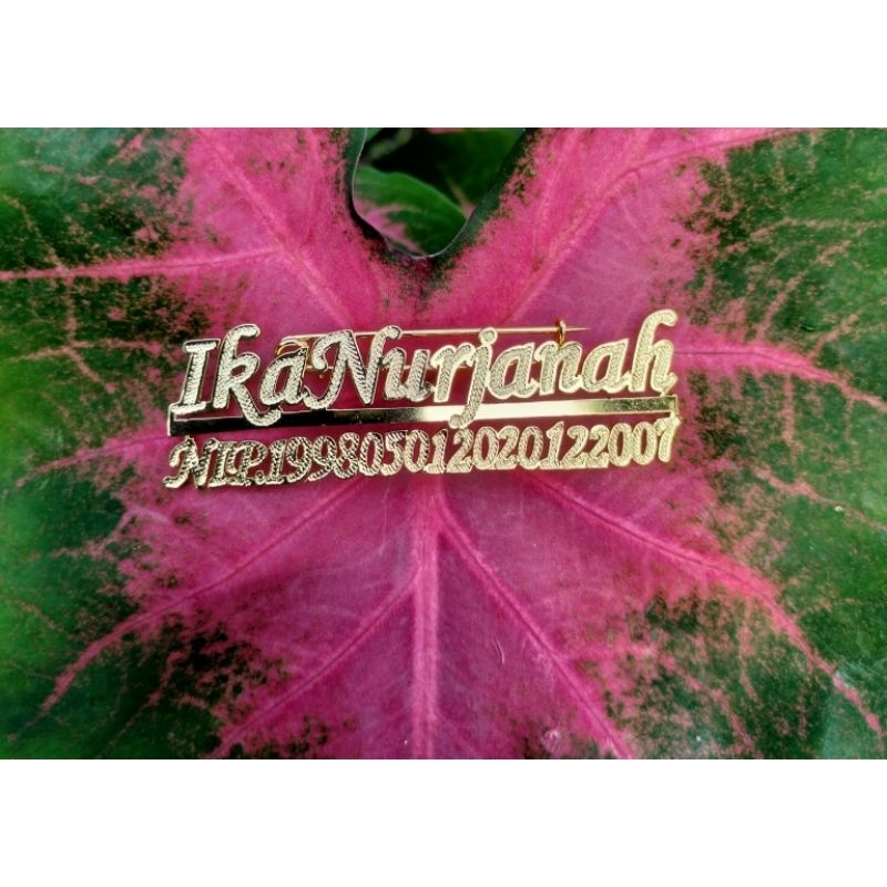 BROS NIP UKIR NAMA LAPIS EMAS