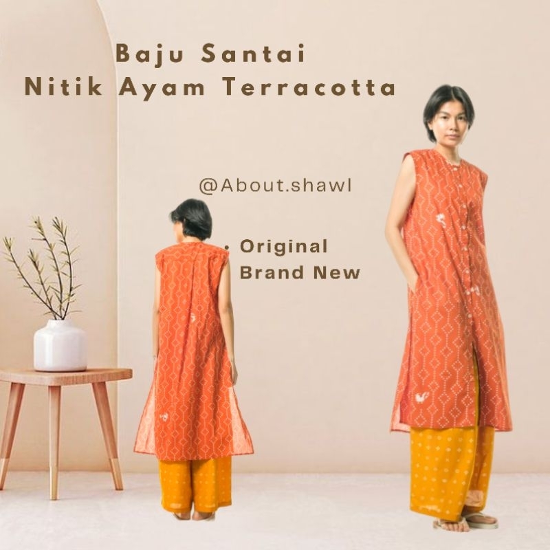 Baju Santai Nitik Ayam Terracotta Sejauh Mata Memandang