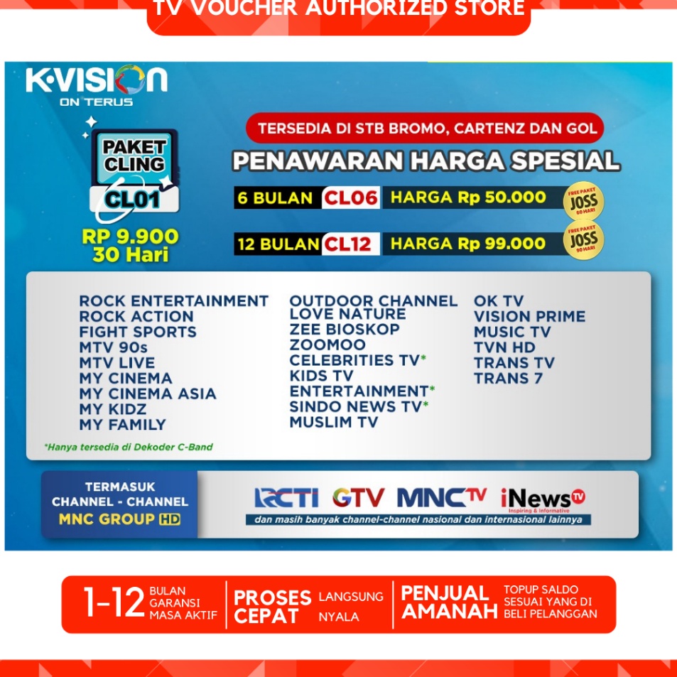 dm K VISION Paket CLING 1Tahun36 Hari MNC GROUP KVISION CL12