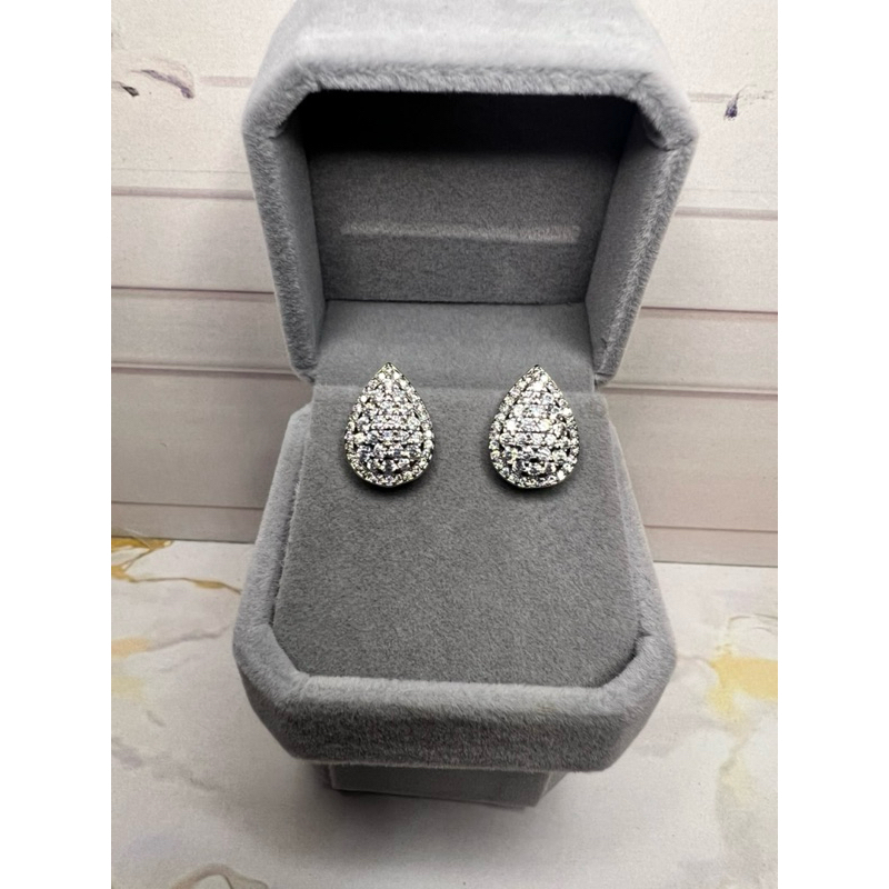 Anting Silver Drop Tears Model Perhiasan Lapis Emas Lv12