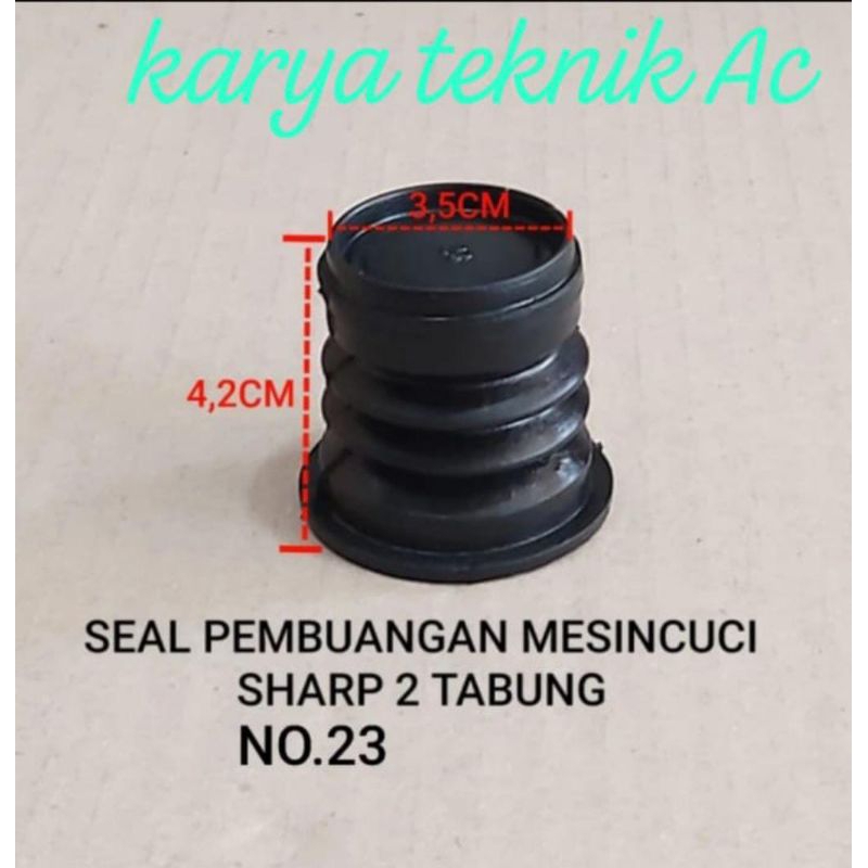 SEAL PEMBUANGAN MESIN CUCI NO 23 WARNA HITAM