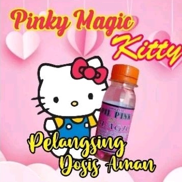 Pil Pelangsing Pinky Magic Kitty Herbal Alami  isi 30 Kapsul