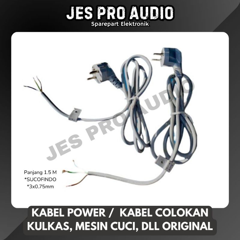 KABEL POWER / KABEL COLOKAN KULKAS, MESIN CUCI, DLL ORIGINAL